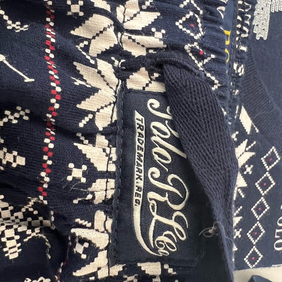 Ralph Lauren Navy and White Christmas Cotton Pajamas - Picture 5 of 5